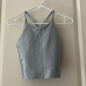 Old Navy active powersoft metallic silvery shimmer racerback strap top size S